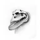 T REX  skull tattoo design idea