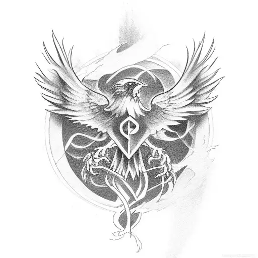 Phoenix tattoo design idea