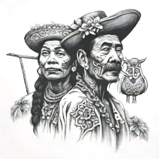 Colombian folk festival tattoo design idea