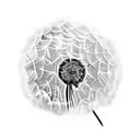 Dandelion blowing in the wind  with butterflies  tattoo design idea