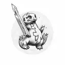 tribal charmander  tattoo design idea