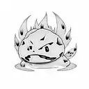 tribal charmander  tattoo design idea