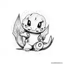 tribal charmander  tattoo design idea