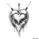 Crying Heart tattoo design idea