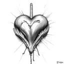 Crying Heart tattoo design idea