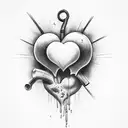 Crying Heart tattoo design idea