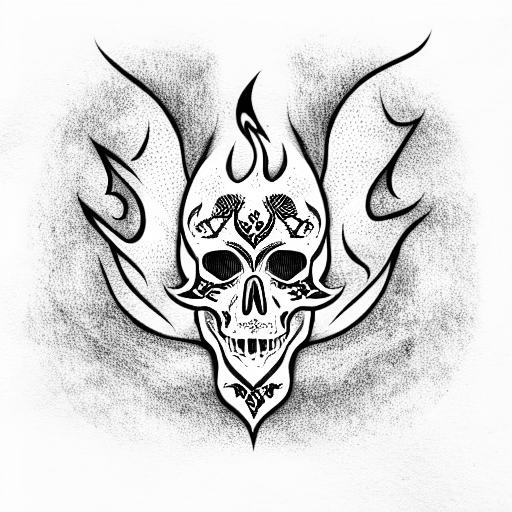 Human Skull With Flames For Tattoo Or Mascot Design Royalty Free SVG  Cliparts Vectors And Stock Illustration Image 16549806