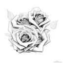 roses, time clock, doves, baby angel tattoo design idea