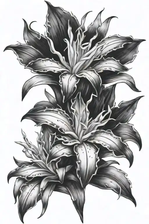 bromeliad tattoo design idea