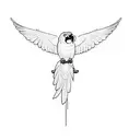 parrot tattoo design idea