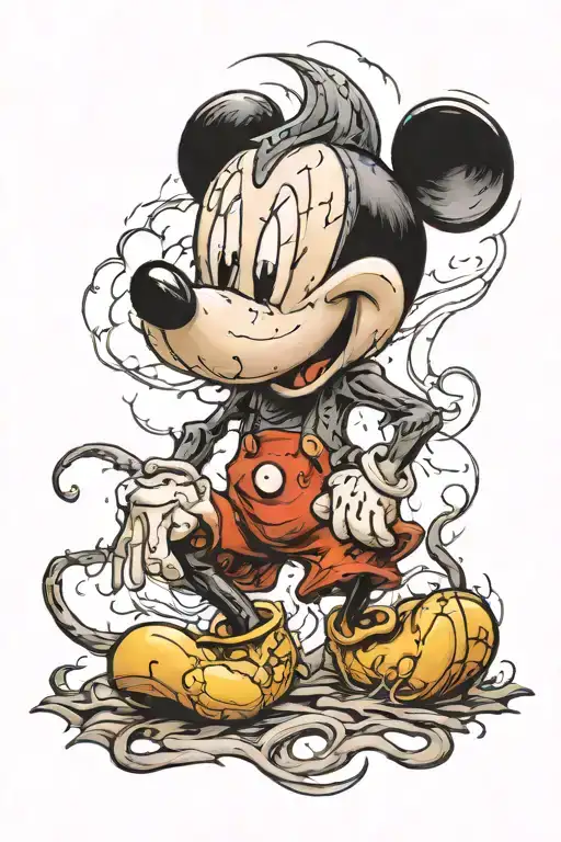Demonic Incantation: Meeska Mooska Mickey Mouse tattoo design idea