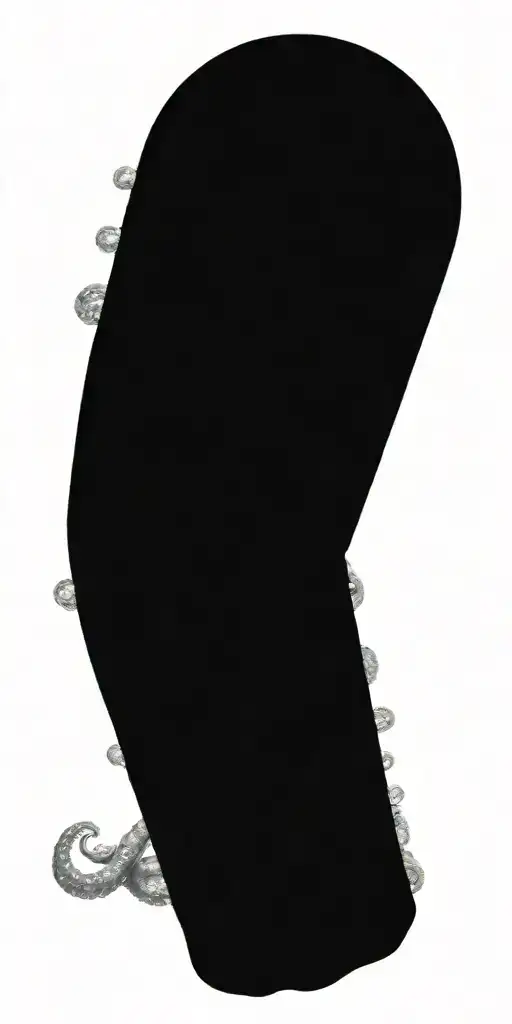 huge octopus holding crystals tattoo design idea