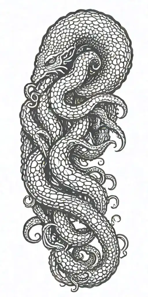 kraken tattoo design idea