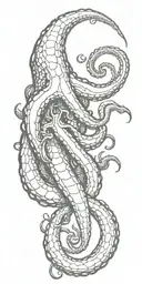 kraken attacking tattoo design idea