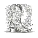 Cowboy boot tattoo design idea