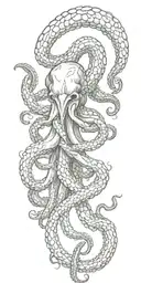 kraken tattoo design idea