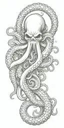 kraken tattoo design idea