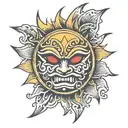 demon slayer sun breathing mark  tattoo design idea