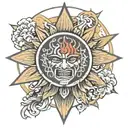 demon slayer sun breathing mark  tattoo design idea