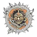 demon slayer sun breathing mark  tattoo design idea