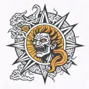 demon slayer sun breathing mark  tattoo design idea