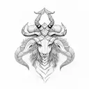 Capricorn zodiac signs with my birthday January 4, 2004 tattoo design idea