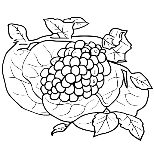 grapevine wraps around thigh tattoo design idea