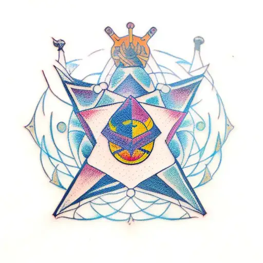 cubo de metatron tattoo design idea