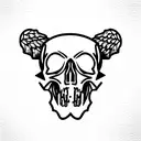 skull bear tattoo design idea