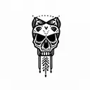 skull bear tattoo design idea