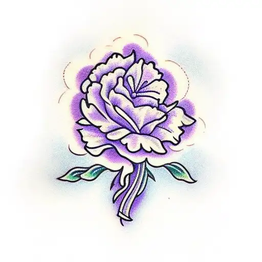 Botanical Carnation Flowers Tattoo Design – Tattoos Wizard Designs