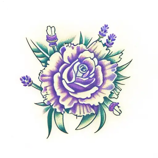 Carnation Temporary Tattoo | WannaBeInk.com