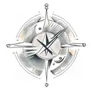 sundial tattoo design idea