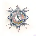 sundial tattoo design idea