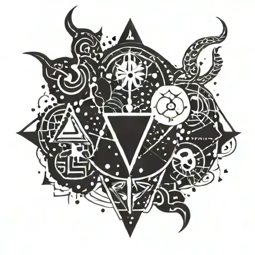 Constellation of all 4: Leo, Pisces, Aries, Capricorn   tattoo design idea