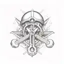 wrench, mechanics tattoo design idea