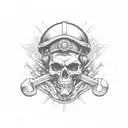 wrench, mechanics tattoo design idea