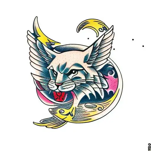 Moon tattoo design idea