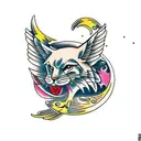 Moon tattoo design idea