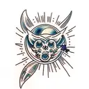 Moon tattoo design idea