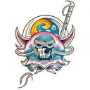 Moon tattoo design idea