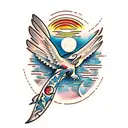 Moon tattoo design idea