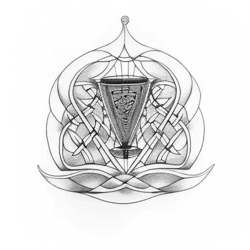 celtic harp  tattoo design idea