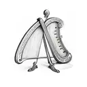 irish harp tattoo design idea