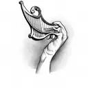 irish harp tattoo design idea