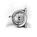 irish harp tattoo design idea