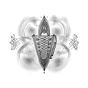 celtic harp  tattoo design idea