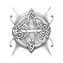 celtic harp  tattoo design idea