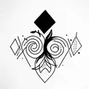 jazmín y clave de sol tattoo design idea