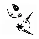 jazmín y clave de sol tattoo design idea